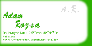 adam rozsa business card