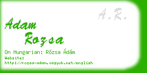 adam rozsa business card
